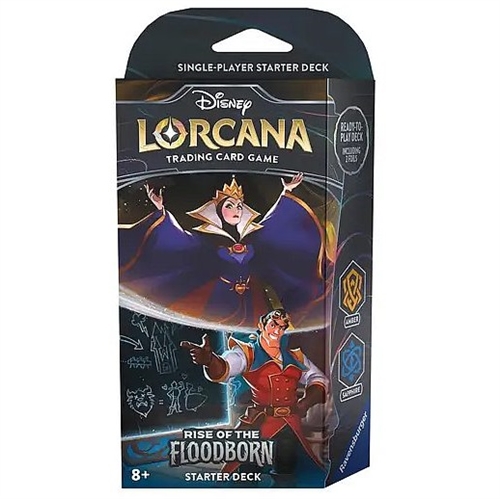 The Queen & Gaston (Amber/Sapphire) - Rise of the Floodborn Star deck - Disney Lorcana